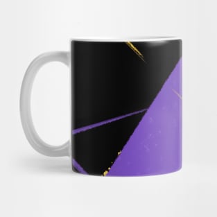 Geometric Purple and Gold Triangles Mug